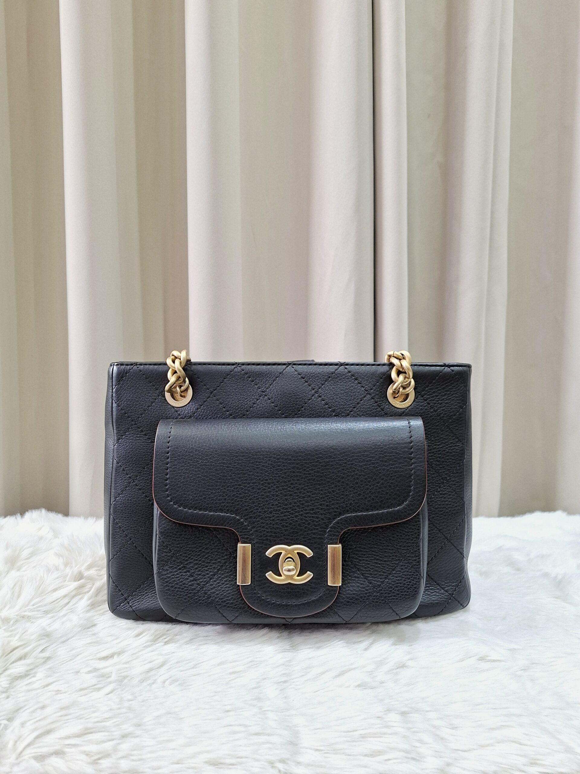 Chanel Archi Chic Shopping Tote Bag Black Chanel Archi Chic Shopping Tote Bag Black