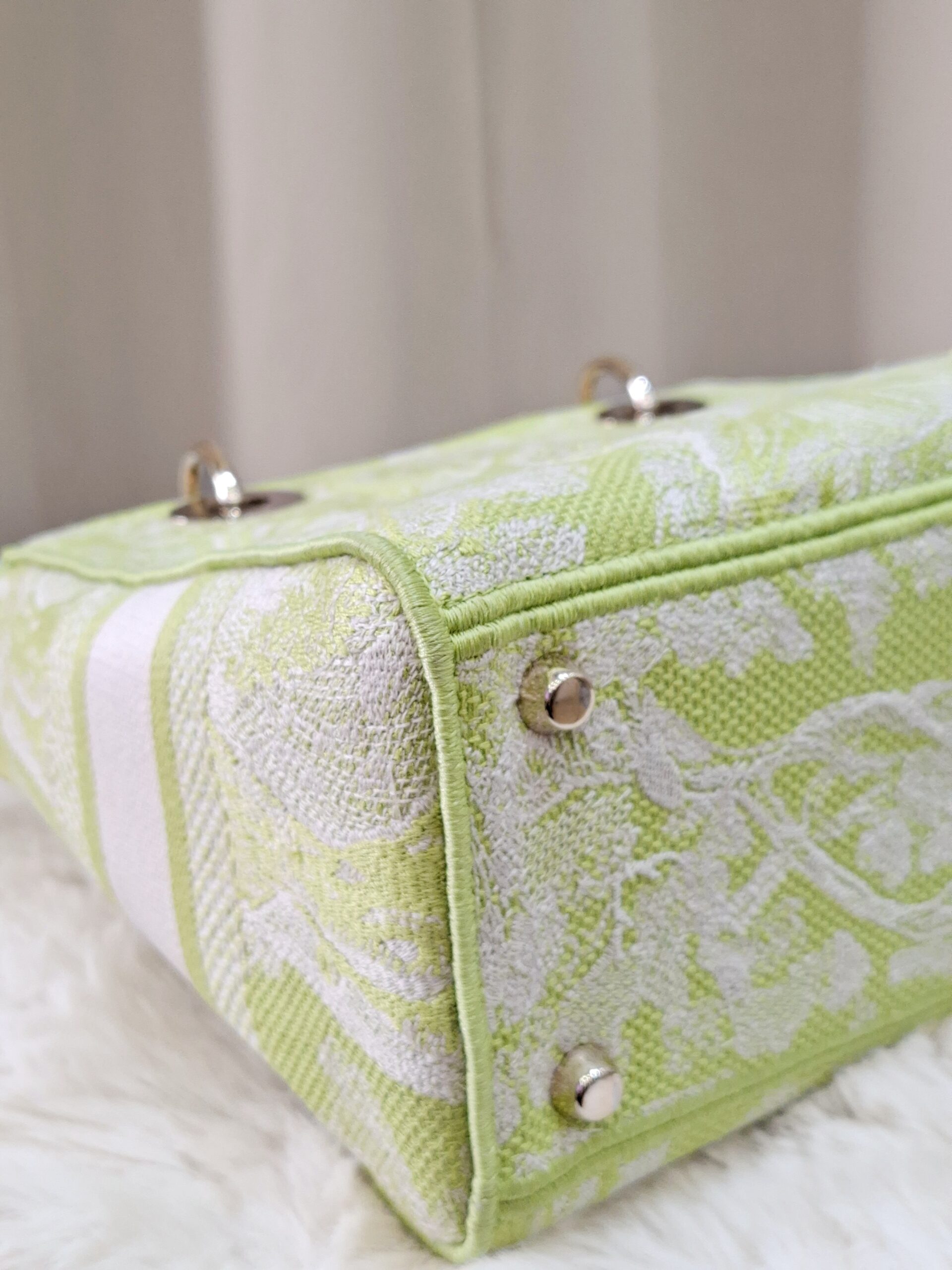 Christian Dior Medium Lady D-Lite Bag Lime Green Christian Dior Medium Lady D-Lite Bag Lime Green