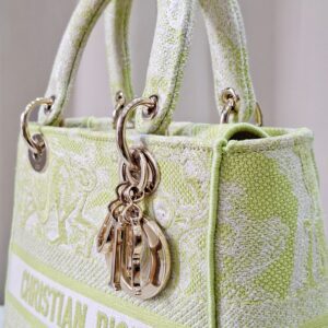 Christian Dior Medium Lady D-Lite Bag Lime Green
