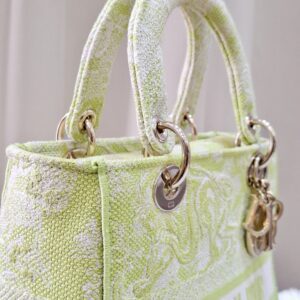 Christian Dior Medium Lady D-Lite Bag Lime Green