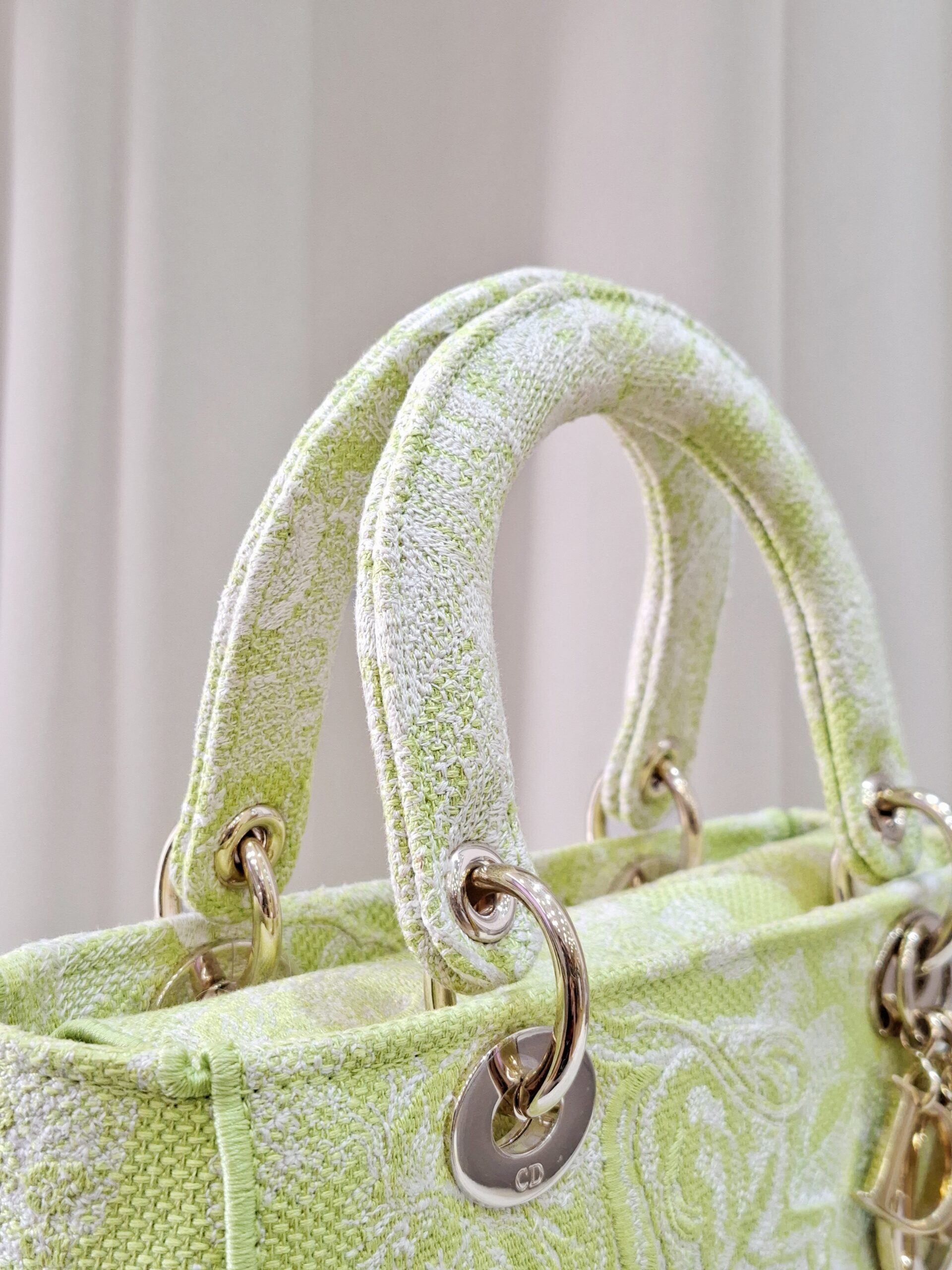 Christian Dior Medium Lady D-Lite Bag Lime Green Christian Dior Medium Lady D-Lite Bag Lime Green