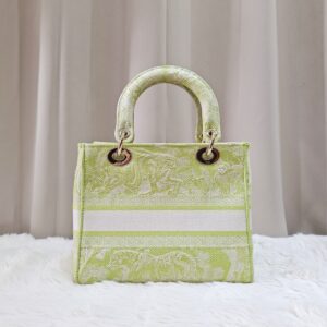 Christian Dior Medium Lady D-Lite Bag Lime Green