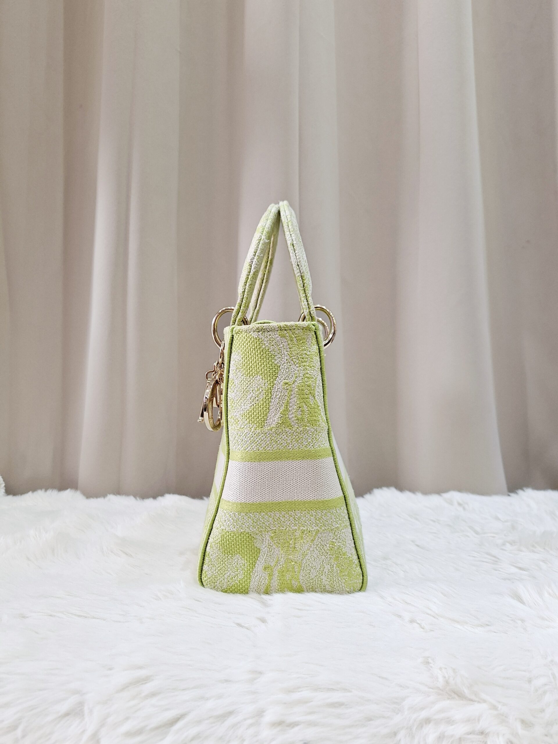 Christian Dior Medium Lady D-Lite Bag Lime Green Christian Dior Medium Lady D-Lite Bag Lime Green