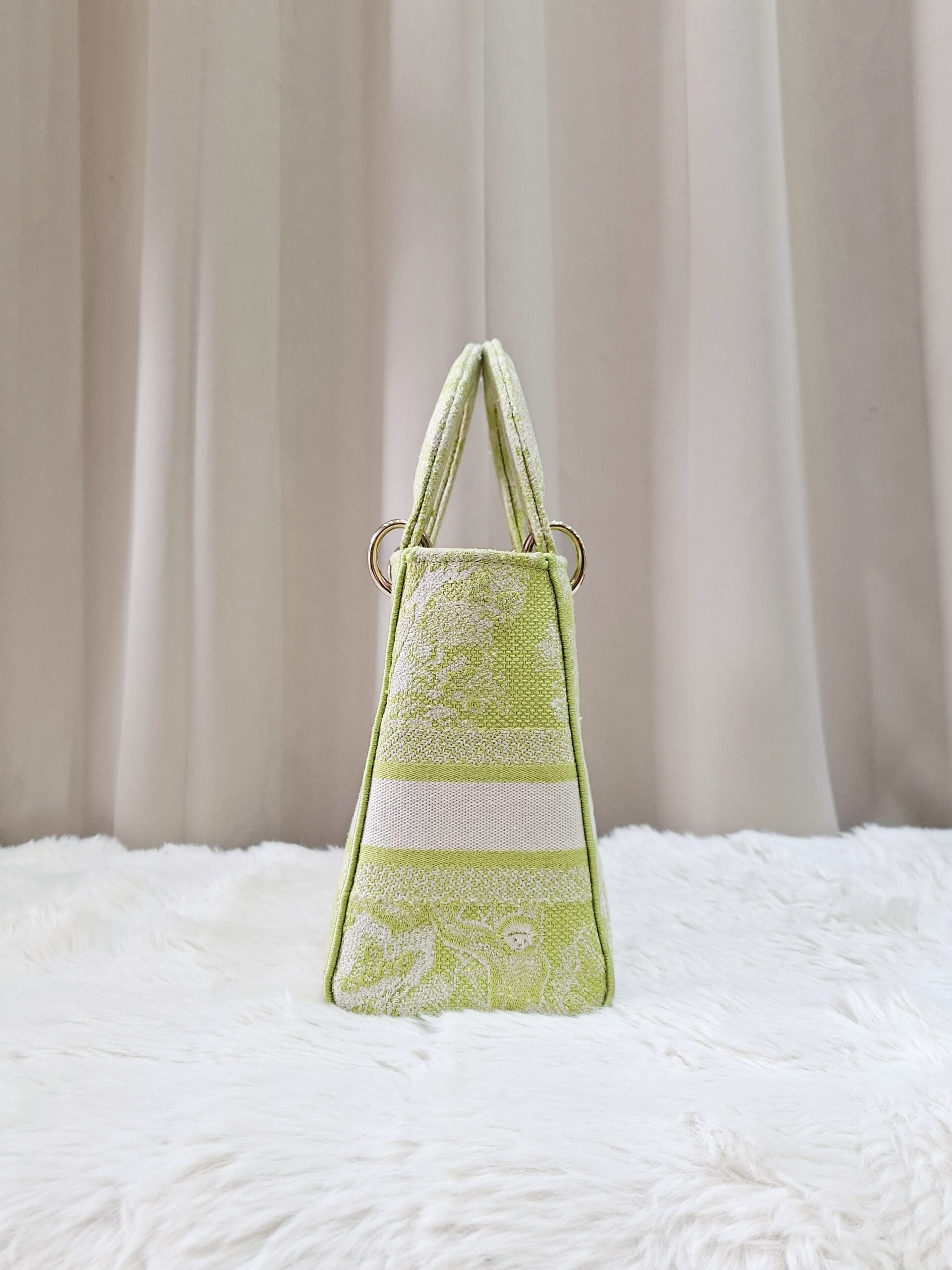Christian Dior Medium Lady D-Lite Bag Lime Green Christian Dior Medium Lady D-Lite Bag Lime Green