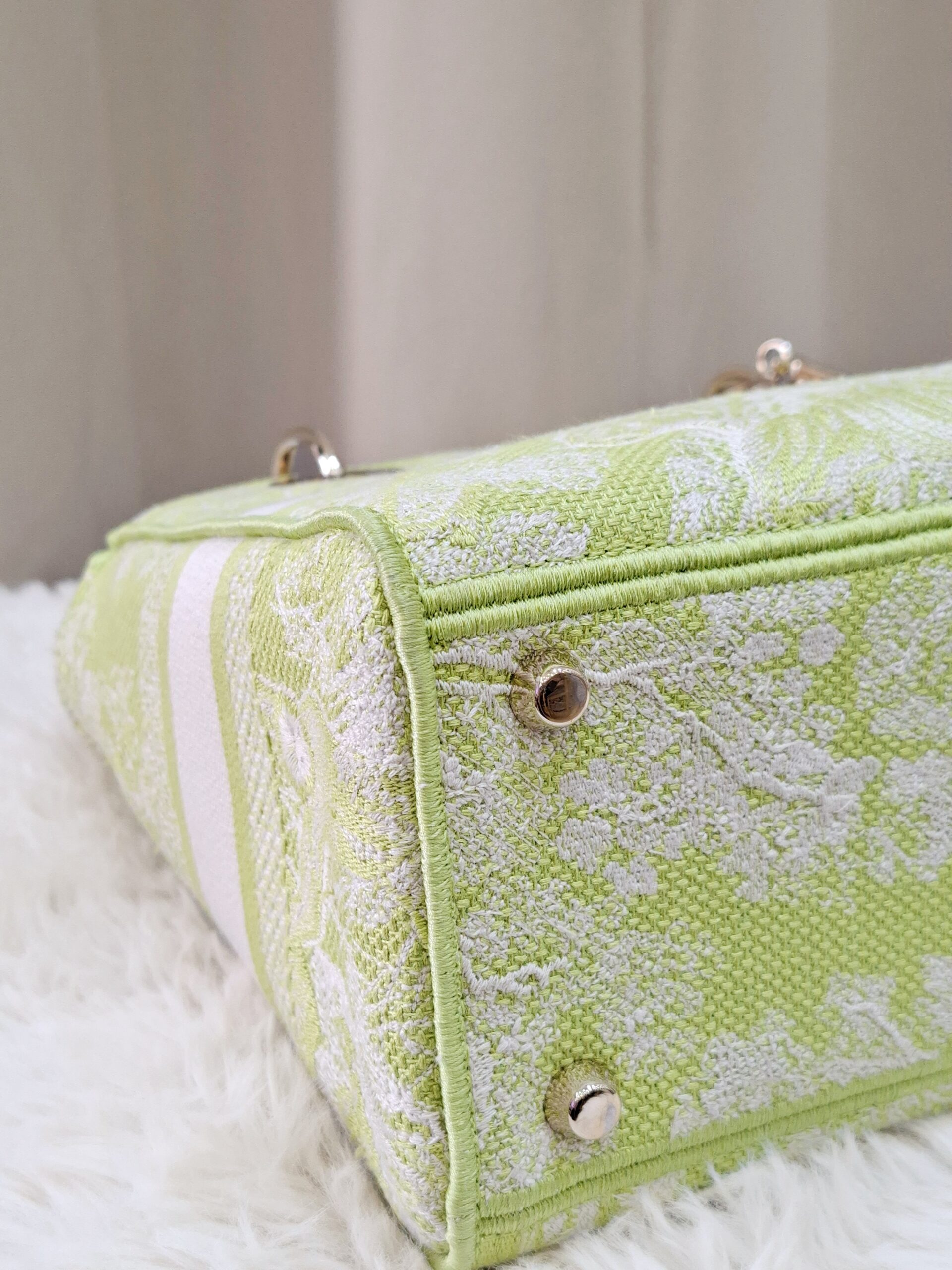 Christian Dior Medium Lady D-Lite Bag Lime Green Christian Dior Medium Lady D-Lite Bag Lime Green