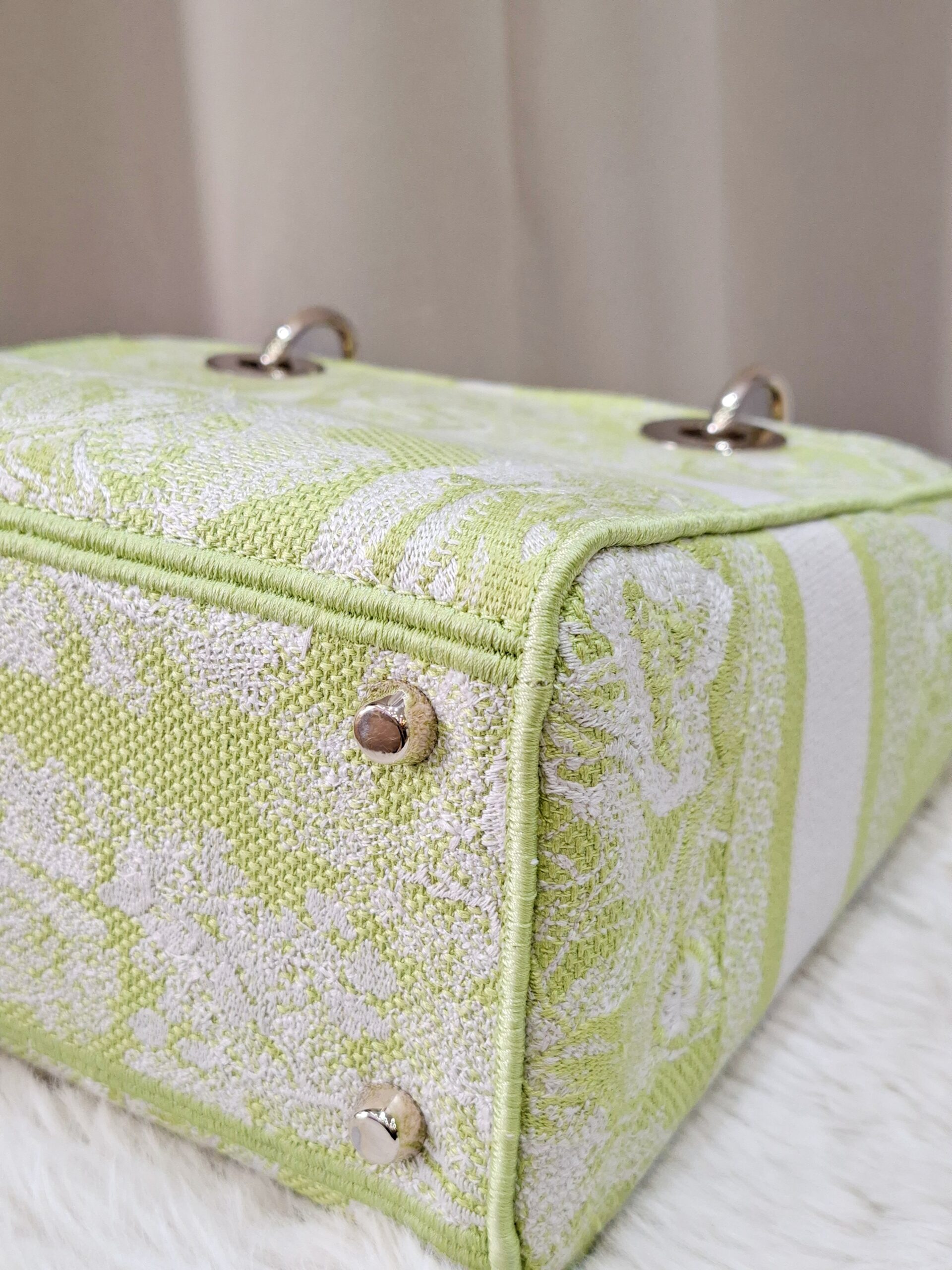 Christian Dior Medium Lady D-Lite Bag Lime Green Christian Dior Medium Lady D-Lite Bag Lime Green