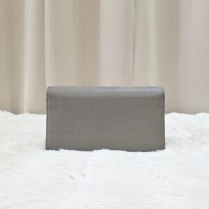 YSL Flap Long Wallet Grey
