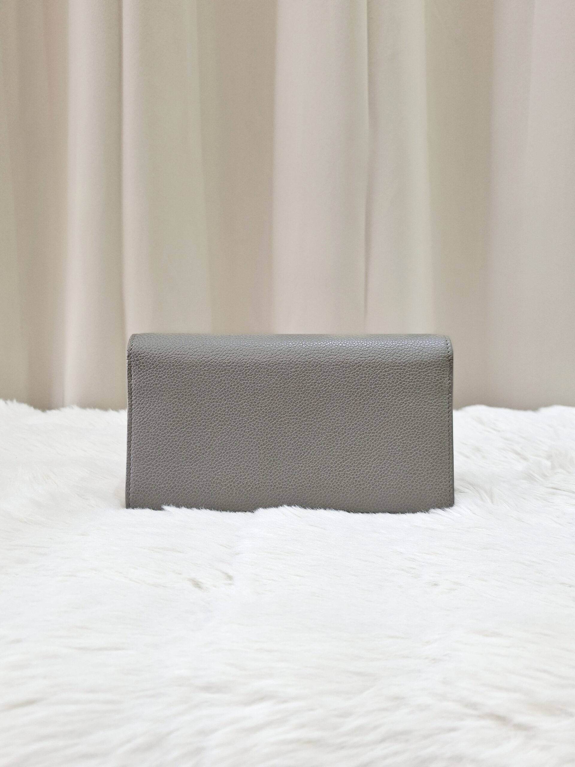 YSL Flap Long Wallet Grey YSL Flap Long Wallet Grey