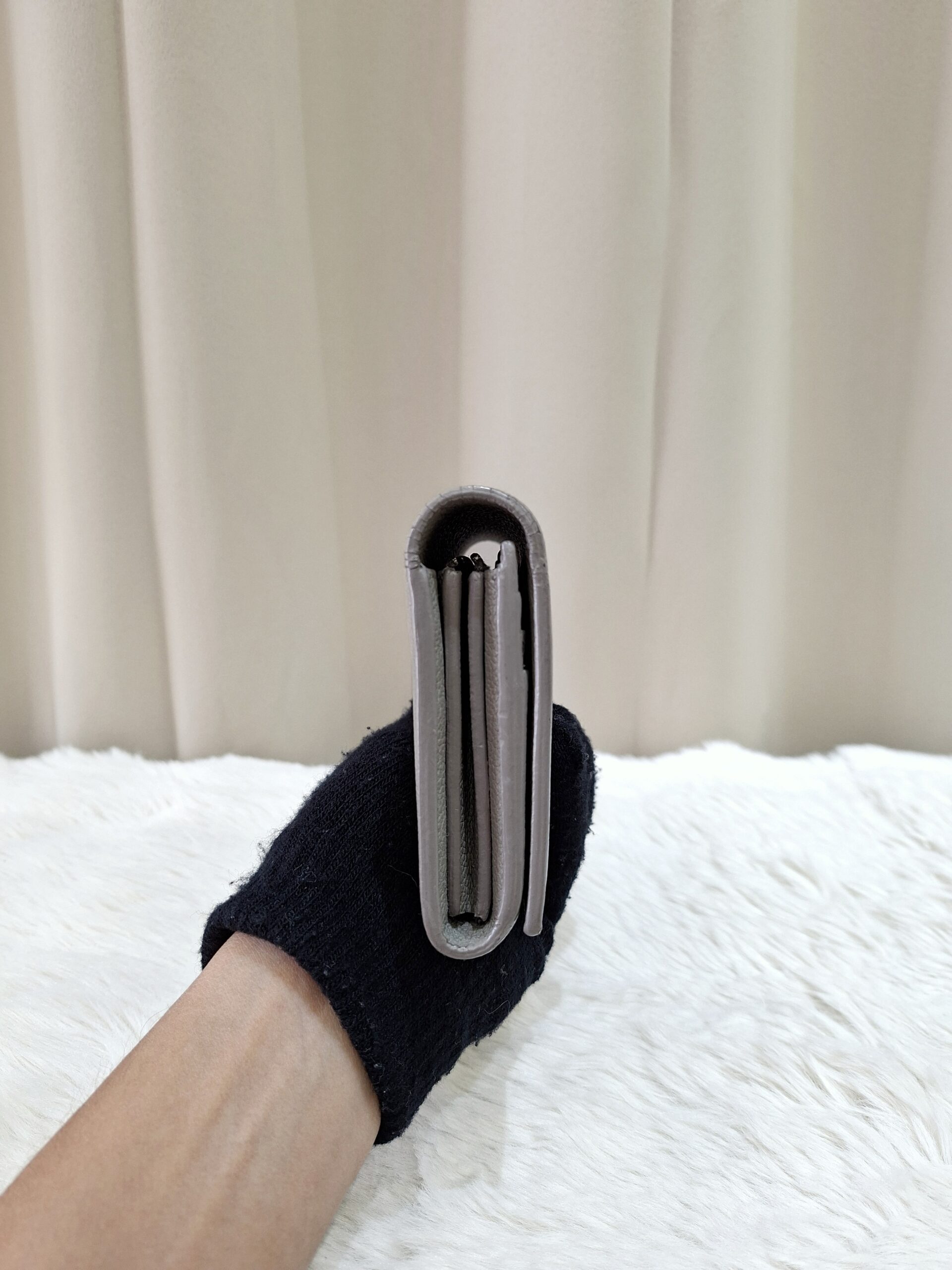 YSL Flap Long Wallet Grey YSL Flap Long Wallet Grey