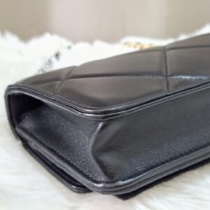 Chanel C19 WOC Lambskin Black Mixed Hardware Microchipped