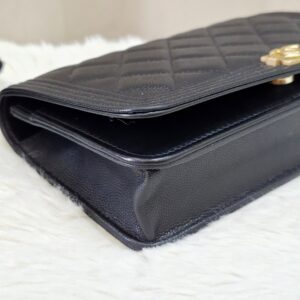 Chanel Boy WOC Black Caviar Leather GHW
