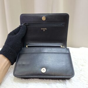 Chanel Boy WOC Black Caviar Leather GHW