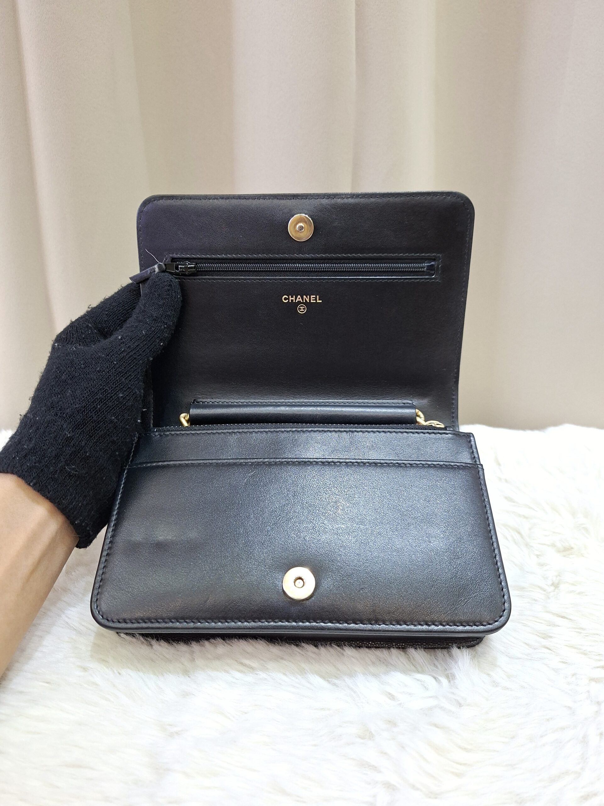 Chanel Boy WOC Black Caviar Leather GHW Chanel Boy WOC Black Caviar Leather GHW