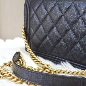 Chanel Boy WOC Black Caviar Leather GHW