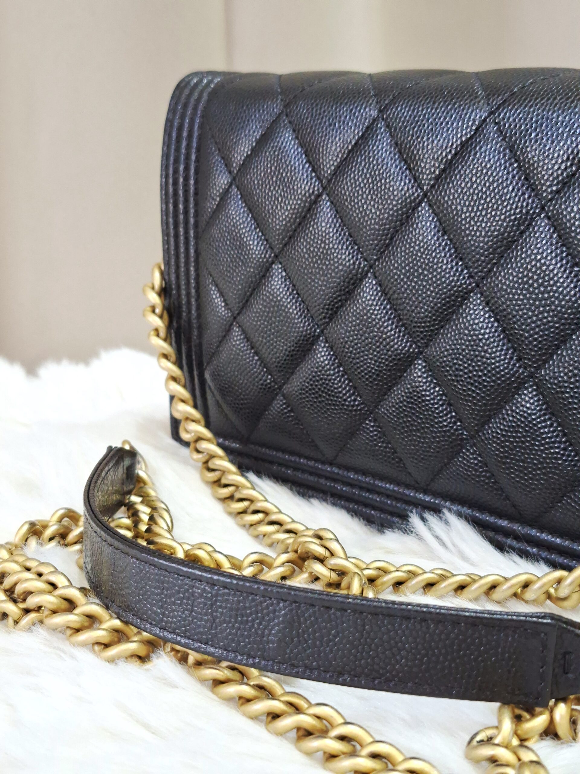 Chanel Boy WOC Black Caviar Leather GHW Chanel Boy WOC Black Caviar Leather GHW