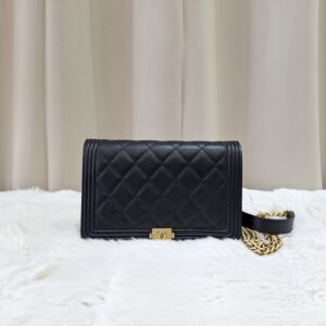 Home Chanel Boy WOC Black Caviar Leather GHW