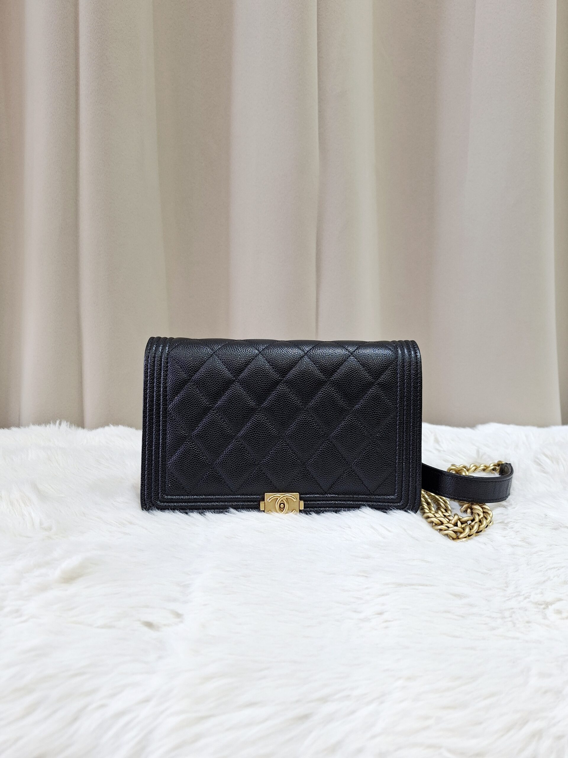 Chanel Boy WOC Black Caviar Leather GHW Chanel Boy WOC Black Caviar Leather GHW