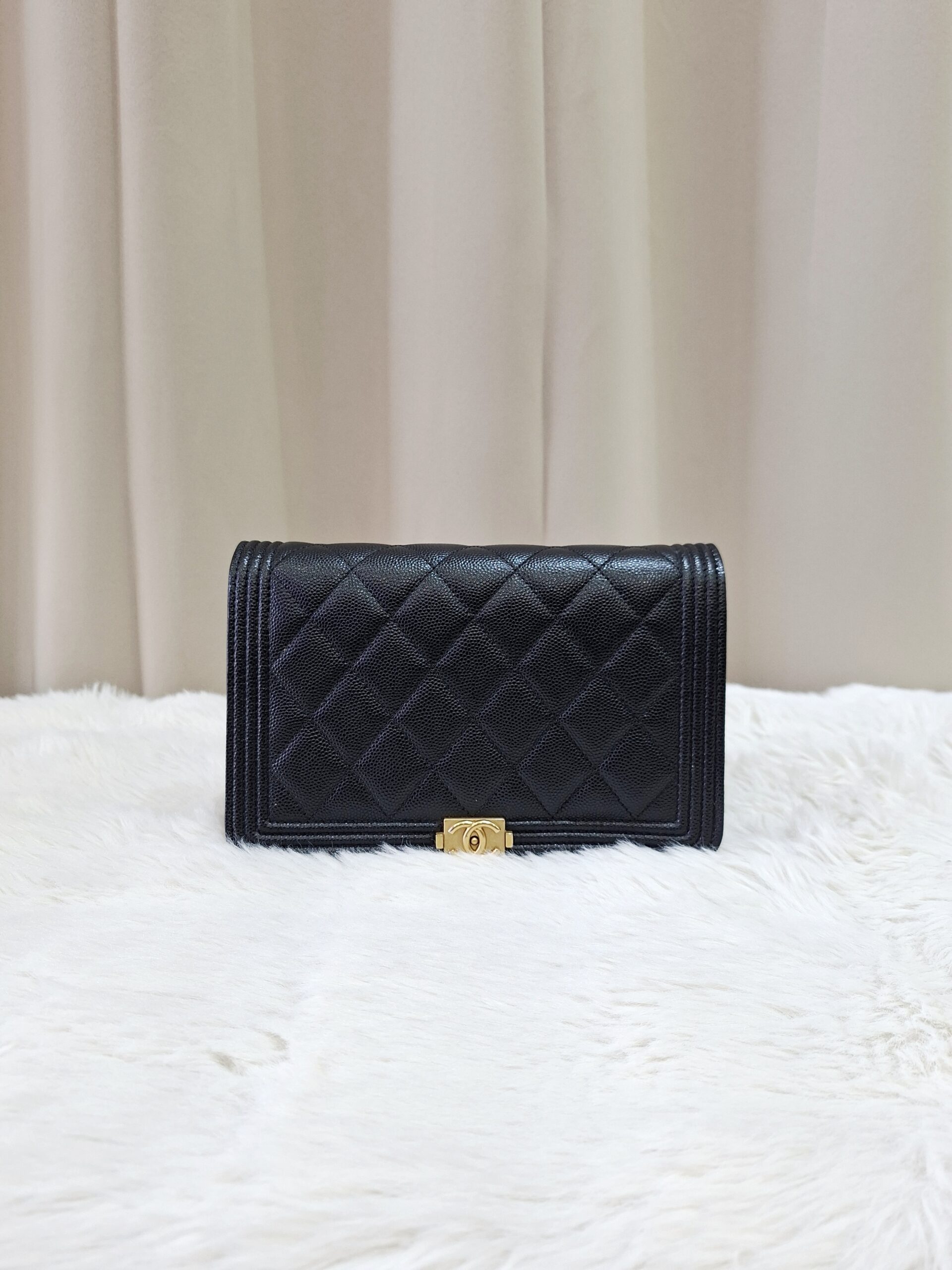 Chanel Boy WOC Black Caviar Leather GHW Chanel Boy WOC Black Caviar Leather GHW