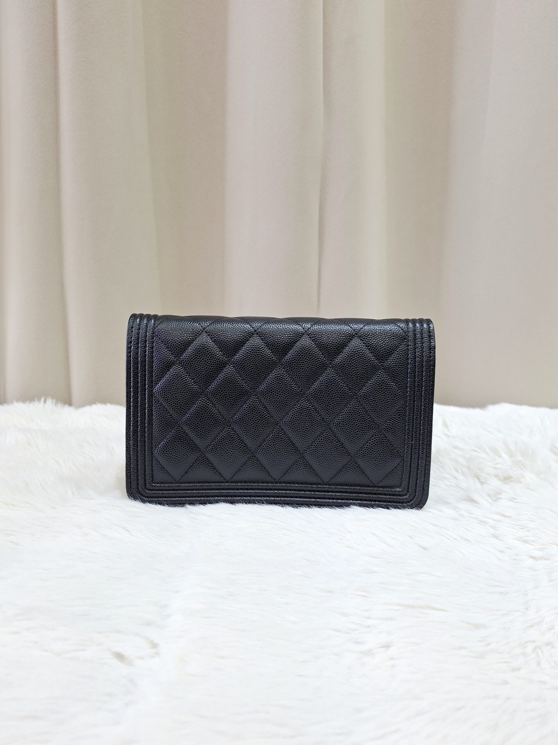 0011285 (6) Chanel Boy WOC Black Caviar Leather GHW