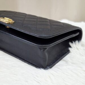 Chanel Boy WOC Black Caviar Leather GHW