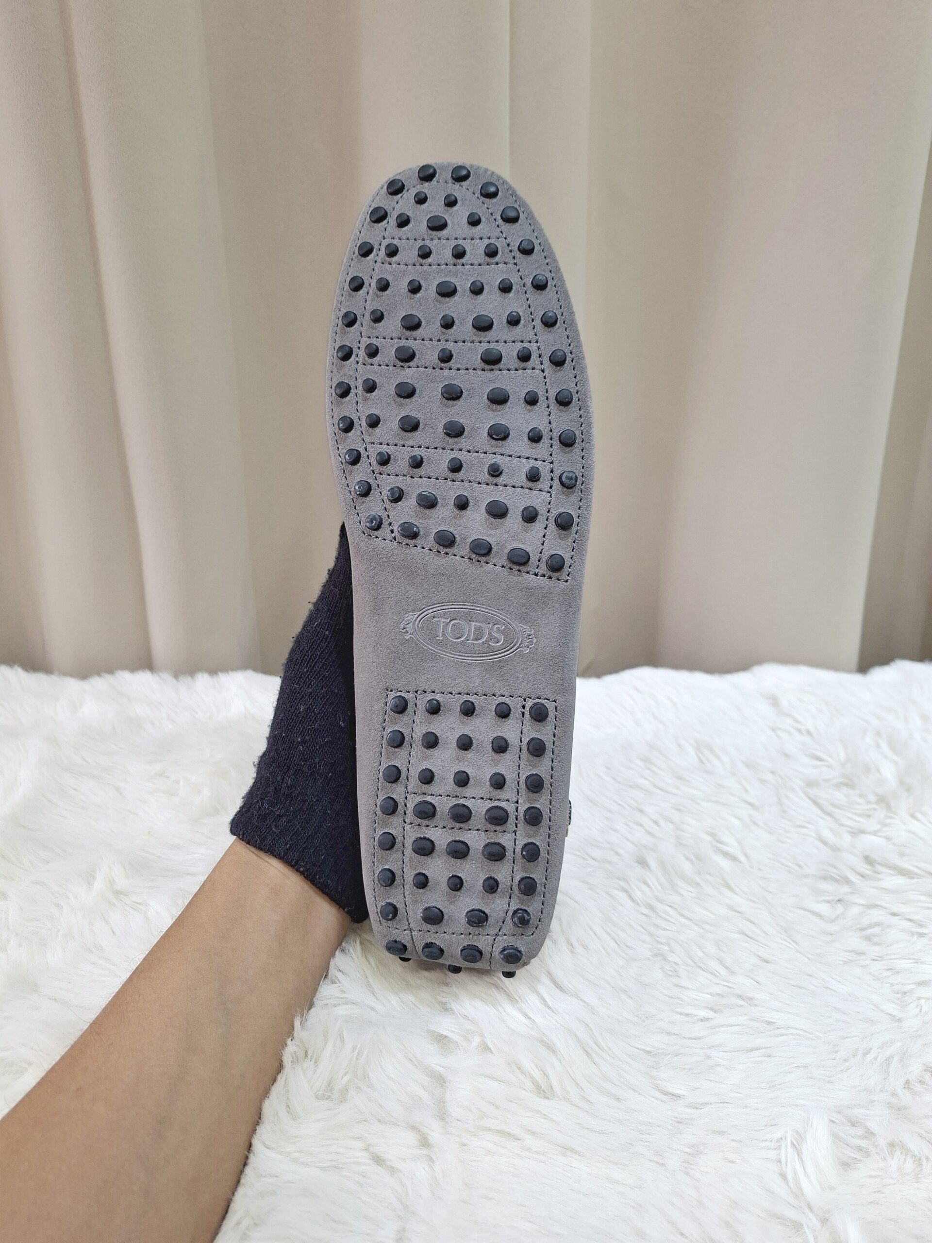 Tods Ferrari Loafer Suede Grey Tods Ferrari Loafer Suede Grey