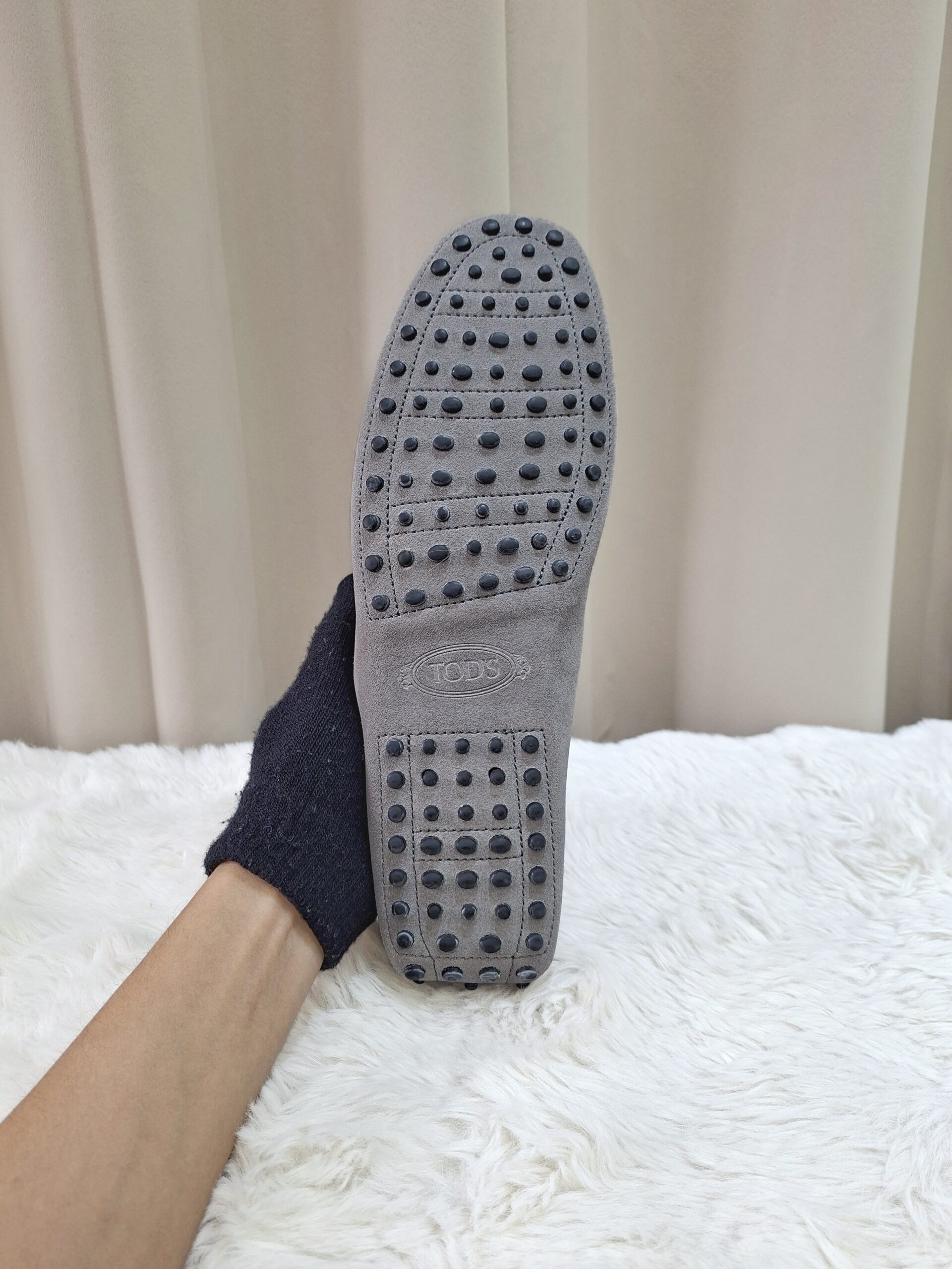 Tods Ferrari Loafer Suede Grey Tods Ferrari Loafer Suede Grey