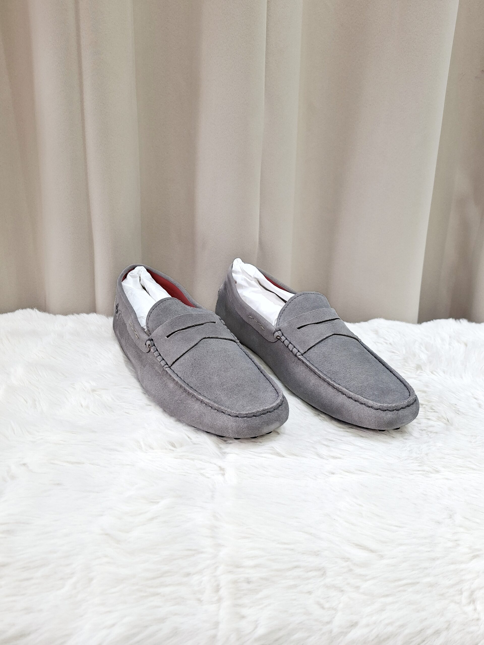 Tods Ferrari Loafer Suede Grey Tods Ferrari Loafer Suede Grey
