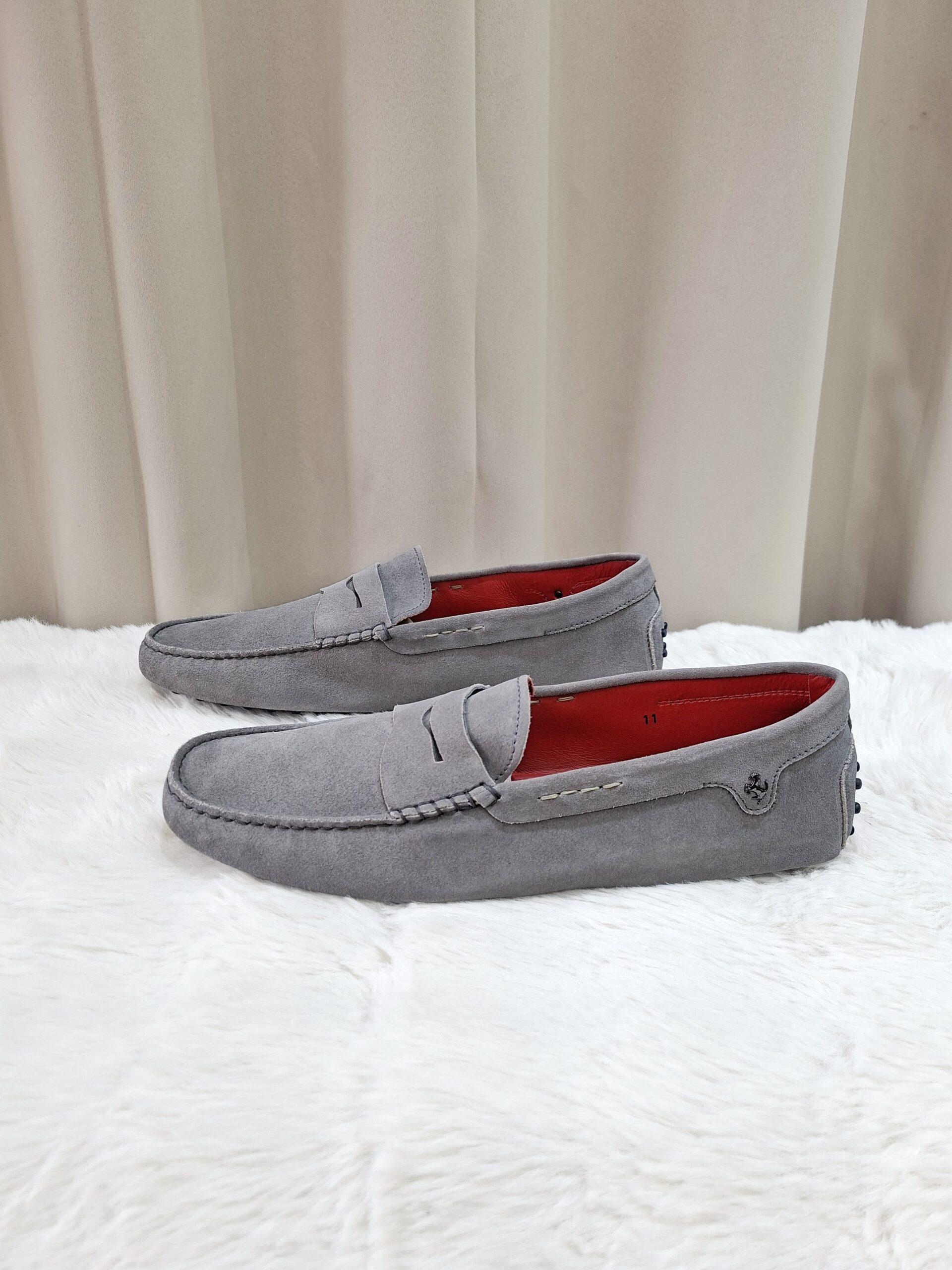 Tods Ferrari Loafer Suede Grey Tods Ferrari Loafer Suede Grey