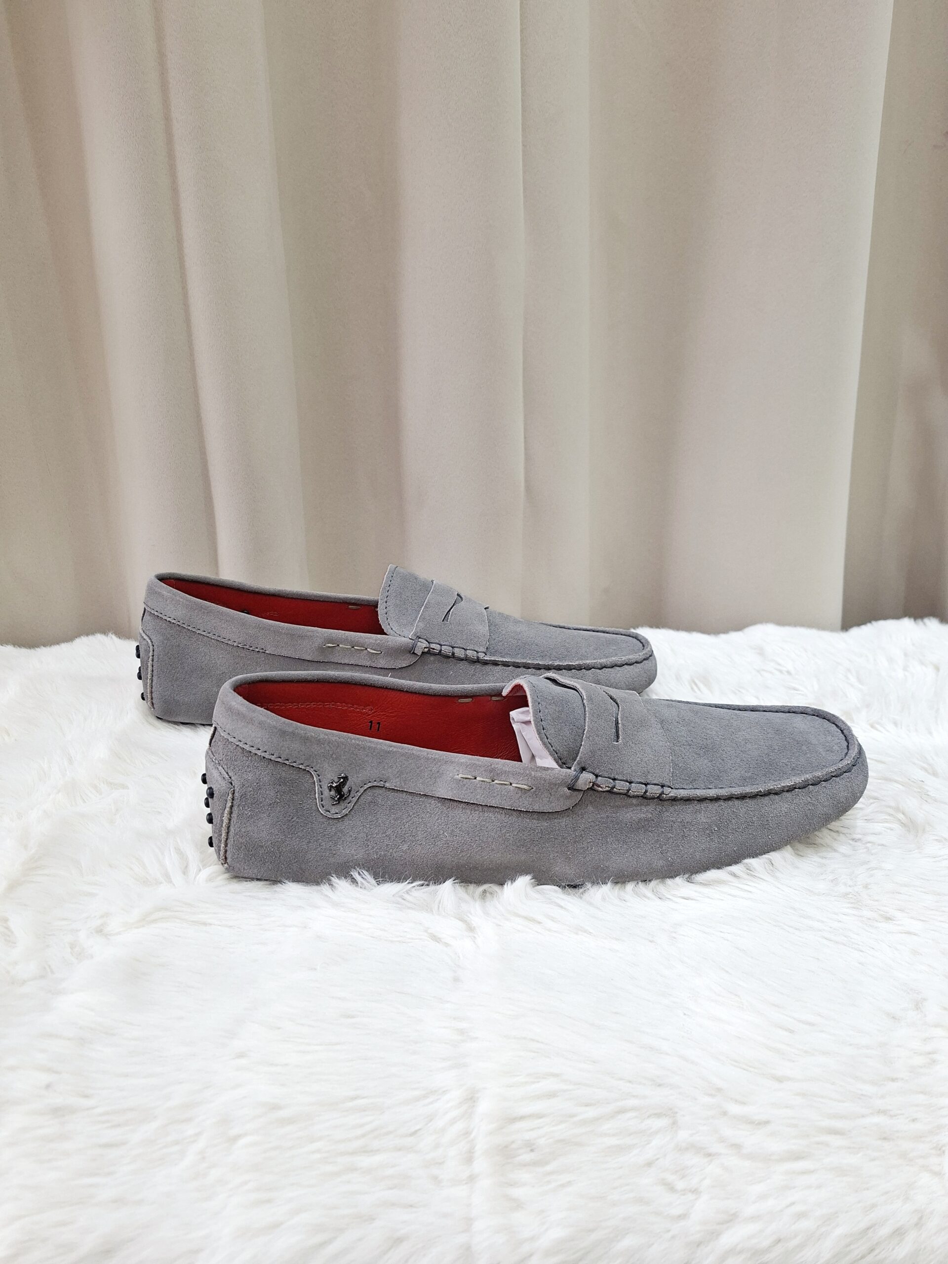 Tods Ferrari Loafer Suede Grey Tods Ferrari Loafer Suede Grey