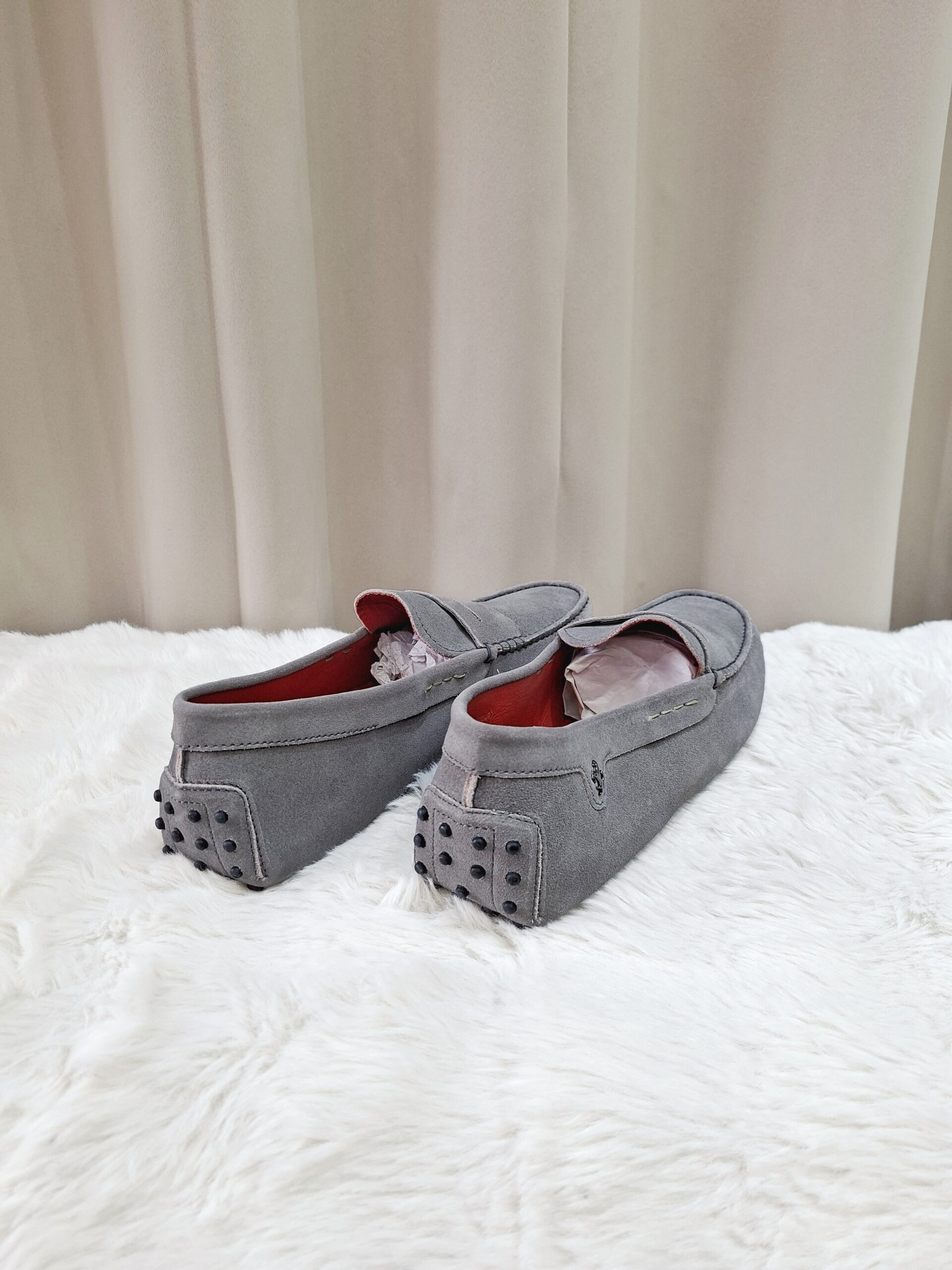 Tods Ferrari Loafer Suede Grey Tods Ferrari Loafer Suede Grey