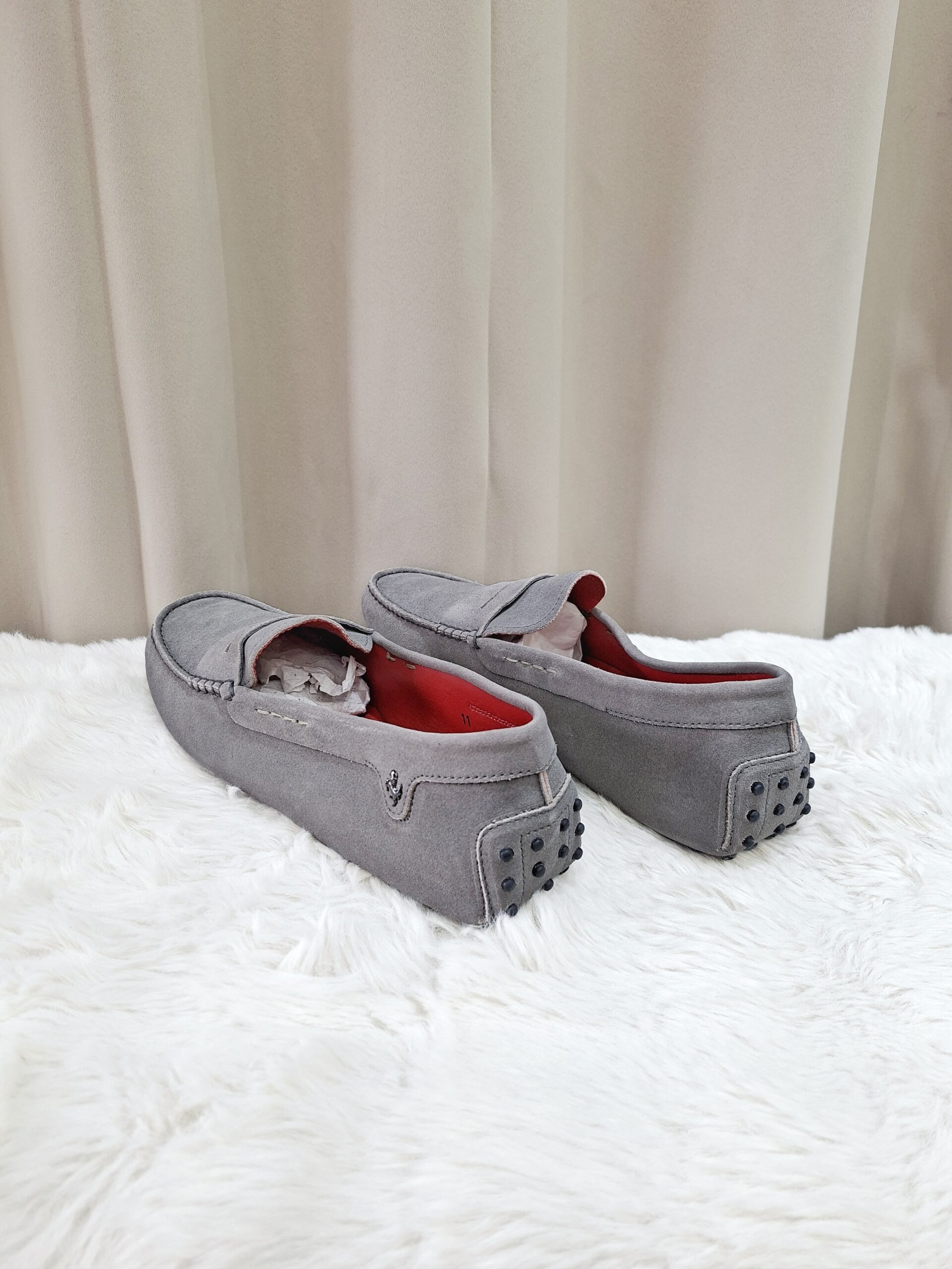 Tods Ferrari Loafer Suede Grey Tods Ferrari Loafer Suede Grey