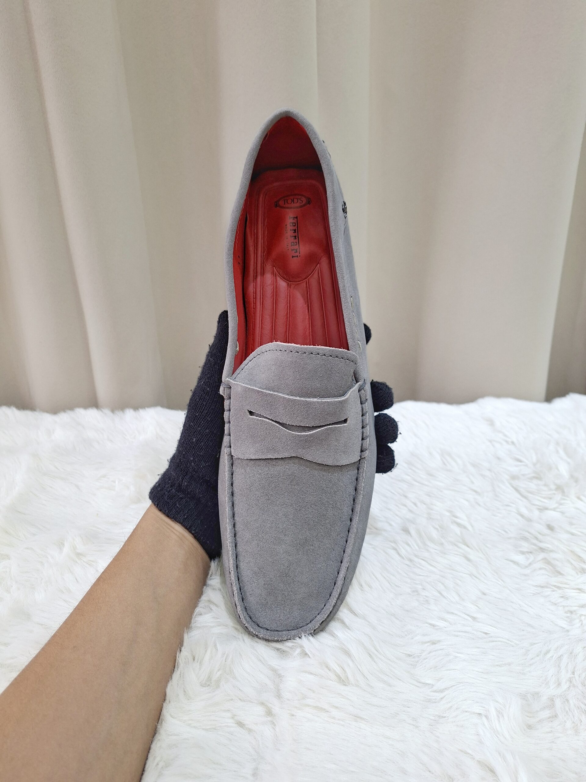 Tods Ferrari Loafer Suede Grey Tods Ferrari Loafer Suede Grey