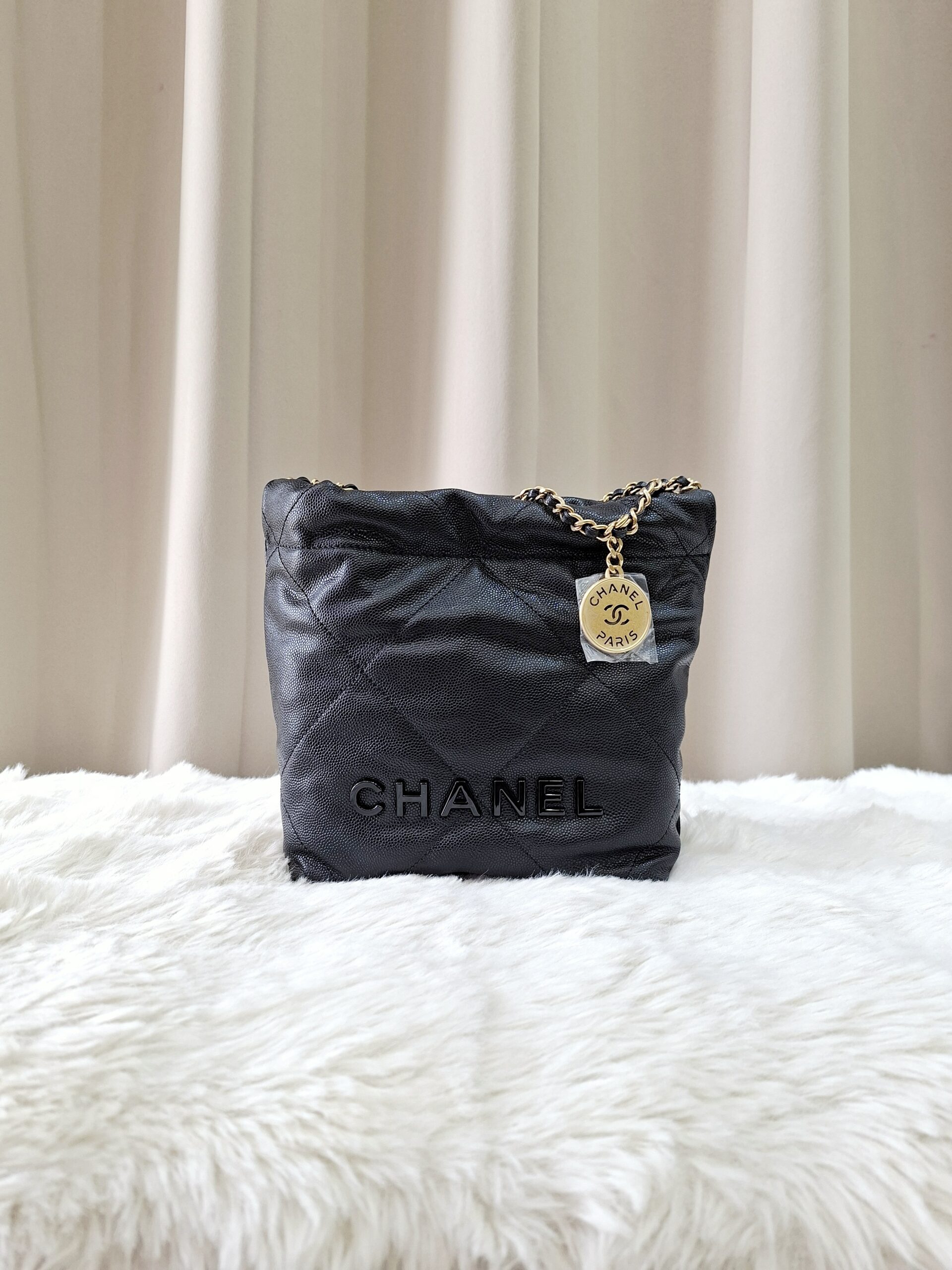 Chanel 22 Mini Black Quilted Caviar Leather Chanel 22 Mini Black Quilted Caviar Leather