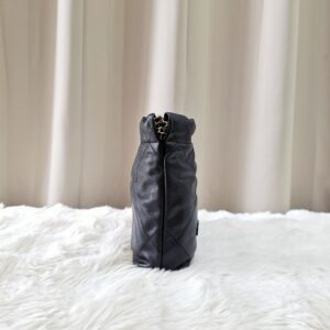 Chanel 22 Mini Black Quilted Caviar Leather