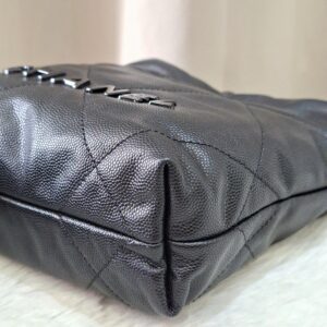 Chanel 22 Mini Black Quilted Caviar Leather