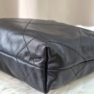 Chanel 22 Mini Black Quilted Caviar Leather