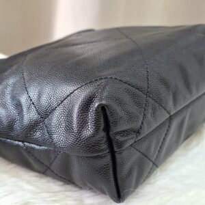 Chanel 22 Mini Black Quilted Caviar Leather