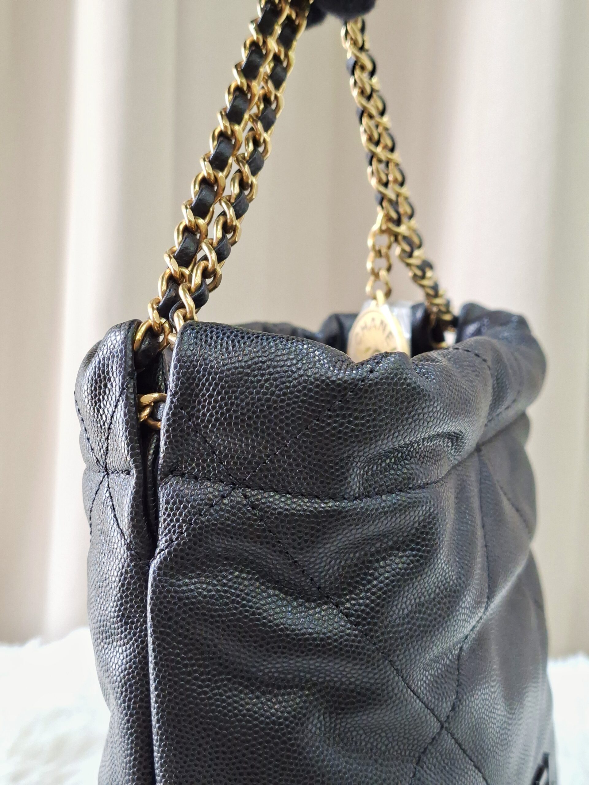 Chanel 22 Mini Black Quilted Caviar Leather Chanel 22 Mini Black Quilted Caviar Leather