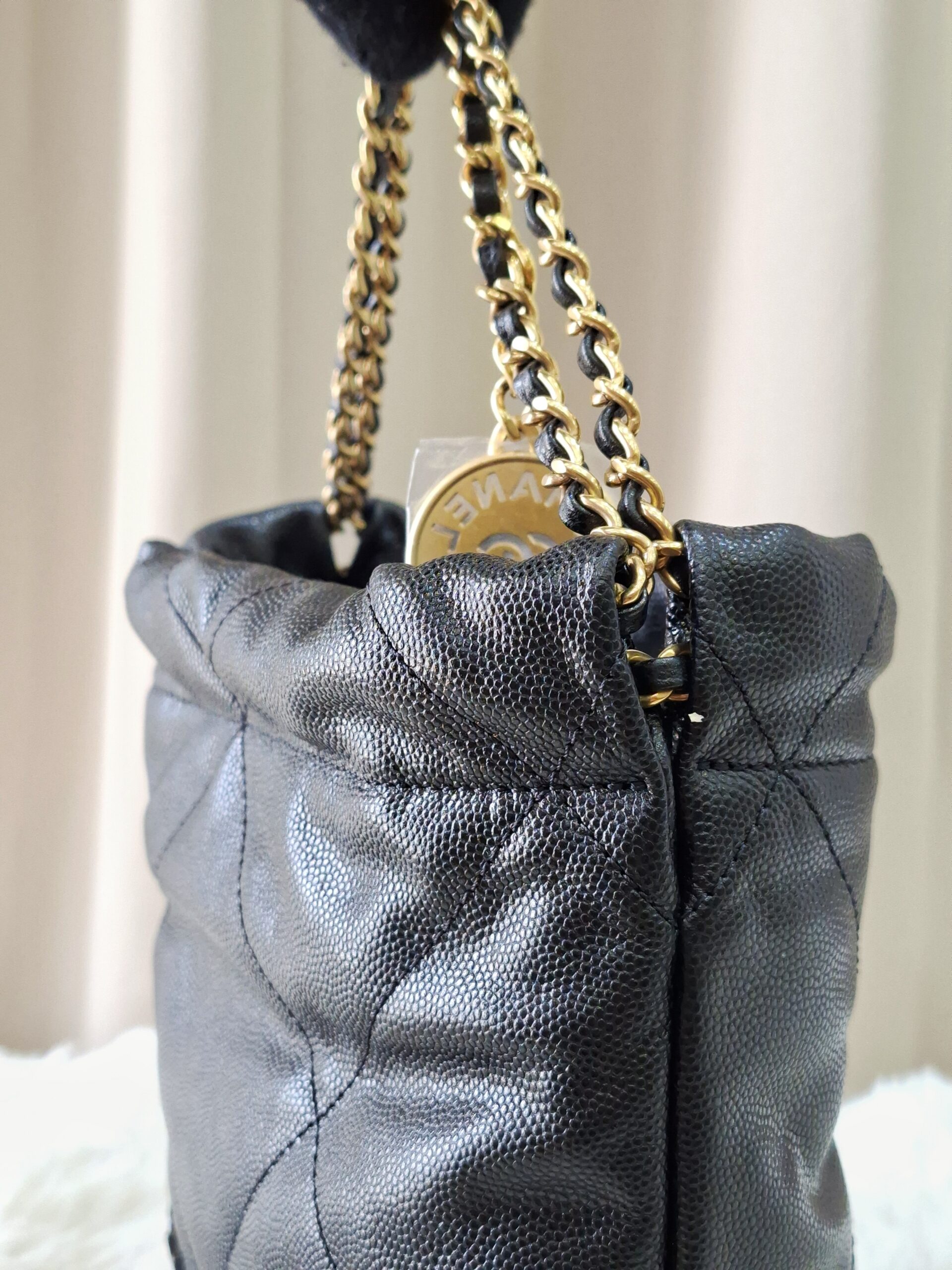 Chanel 22 Mini Black Quilted Caviar Leather Chanel 22 Mini Black Quilted Caviar Leather