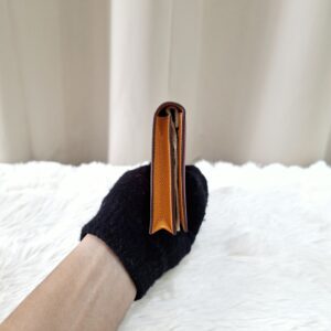 Brand New Hermès Bearn Rouge/Orange GHW Stamp B CN 004DP