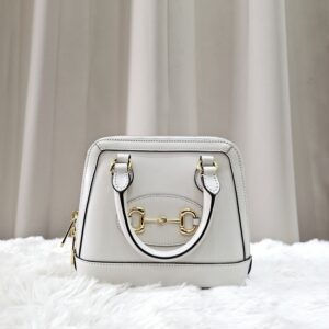 gucci 1955 top handle white ghw 640716467891 with longstrap, 2 dustbag in excellent condition 9/10