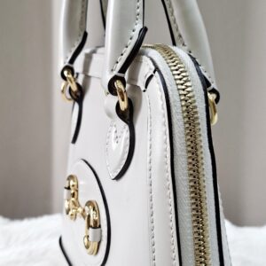 gucci 1955 top handle white ghw 640716467891 with longstrap, 2 dustbag in excellent condition 9/10