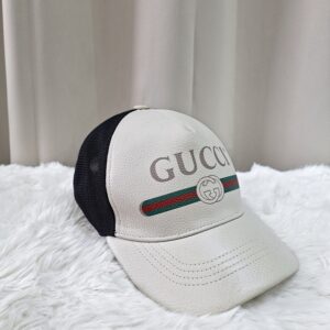 gucci trucker leather cap medium 58 cm with dustbag in great condition 8.5/10