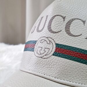 gucci trucker leather cap