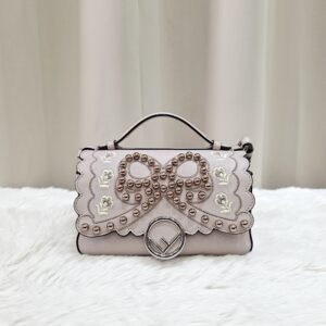 Home vitello dolce f is flowers and bows scalloped micro double baguette grigio perla camelia
