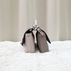 vitello dolce f is flowers and bows scalloped micro double baguette grigio perla camelia