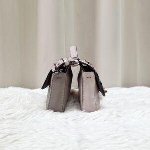 vitello dolce f is flowers and bows scalloped micro double baguette grigio perla camelia