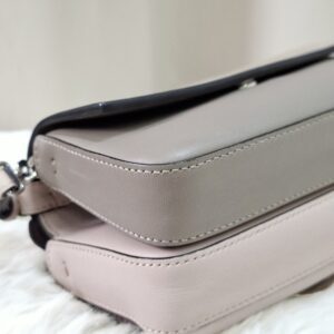 vitello dolce f is flowers and bows scalloped micro double baguette grigio perla camelia