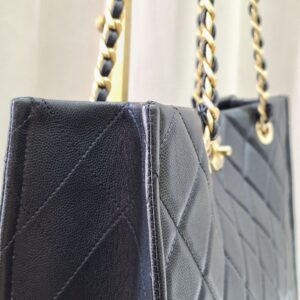 Chanel Quilted Caviar Sweet Shopping Tote Black GHW