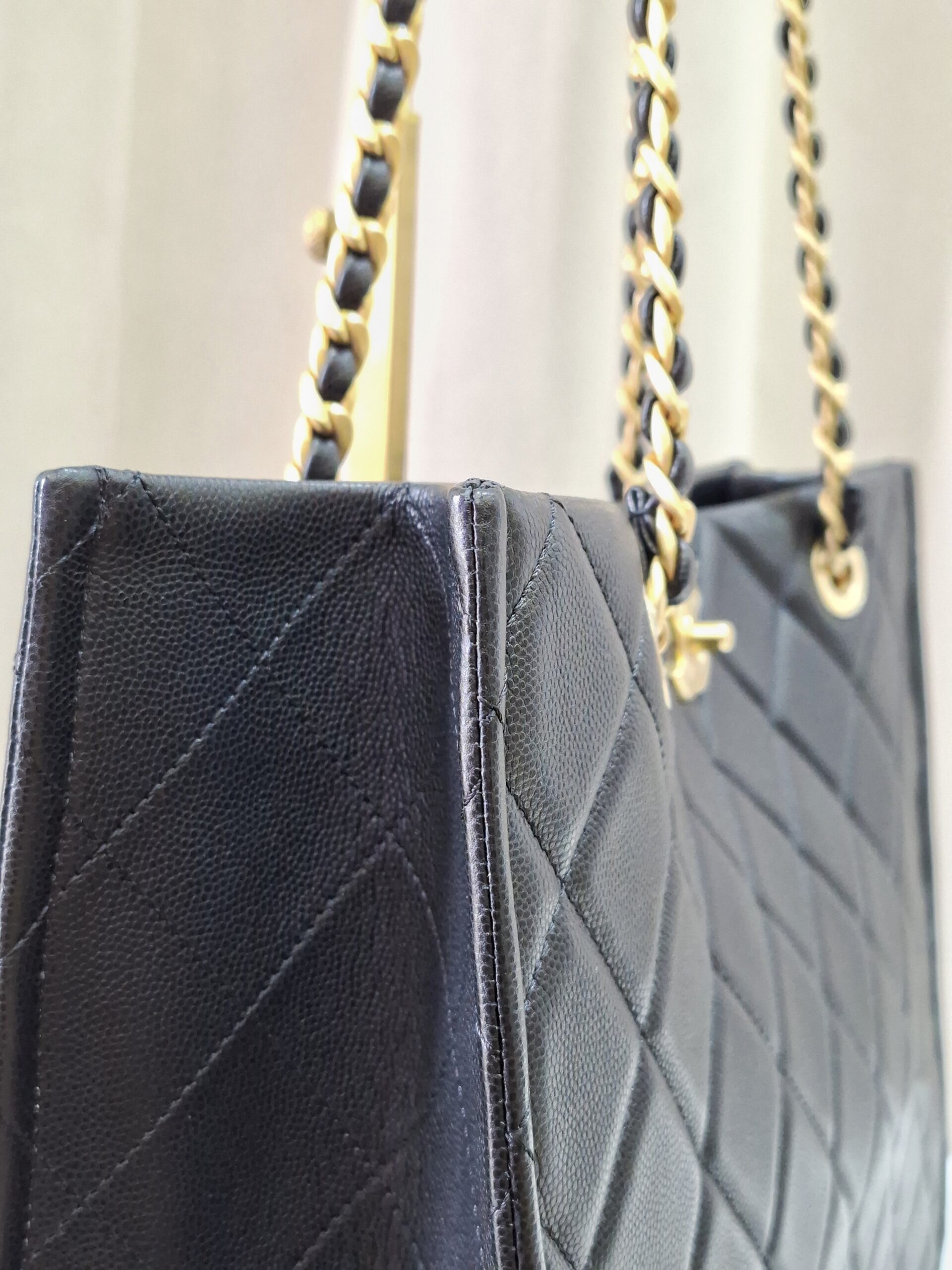 Chanel Quilted Caviar Sweet Shopping Tote Black GHW Chanel Quilted Caviar Sweet Shopping Tote Black GHW